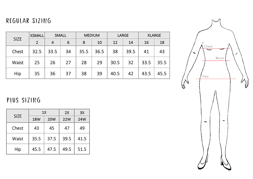 Size Chart - Gretty Zueger